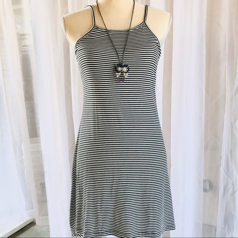 Tilly’s Full Tilt Striped Halter Mini Dress